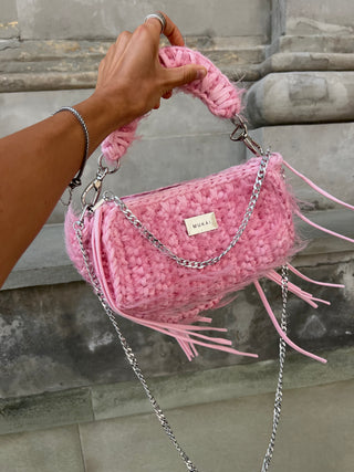 PINK CROCHET HANDBAG