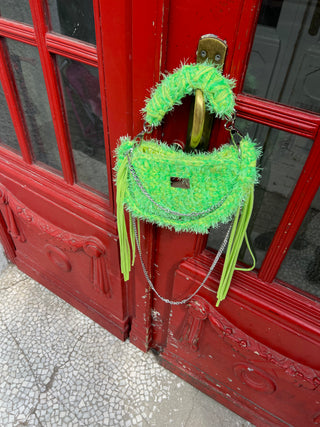 GREEN CROCHET HANDBAG